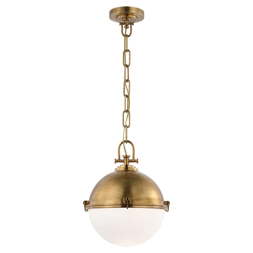 Adrian Large Globe Pendant - Antique Burnished Brass, Metal image
