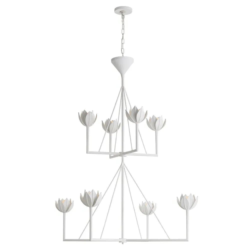 Alberto Regency 2 Tier Chandelier Large - Plaster White