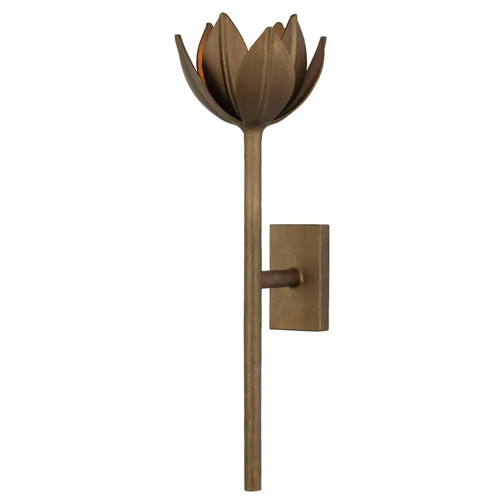 Alberto Regency Medium Wall Sconce - Antique Bronze Leaf