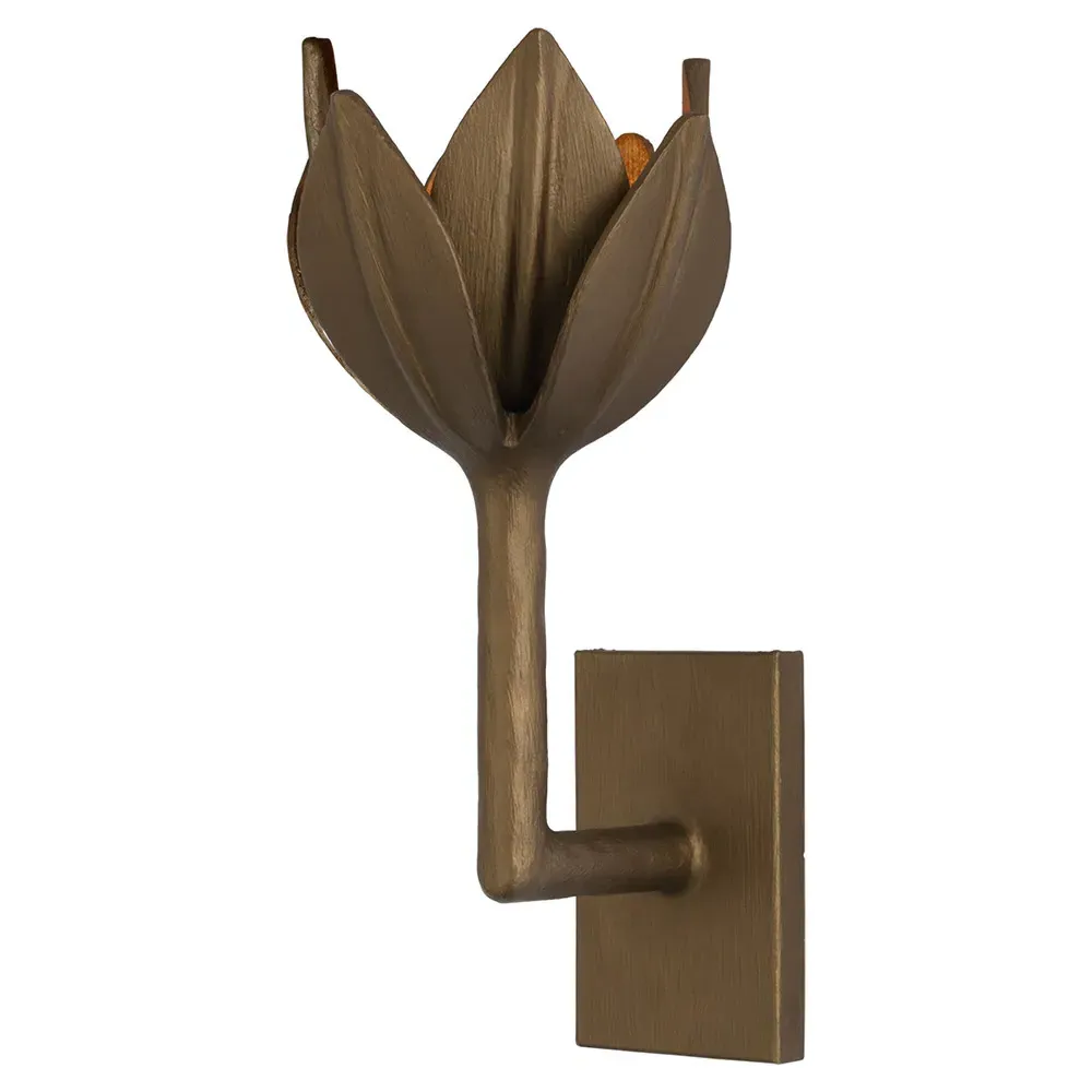 Alberto Regency Small Sconce - Antique Bronze Leaf image