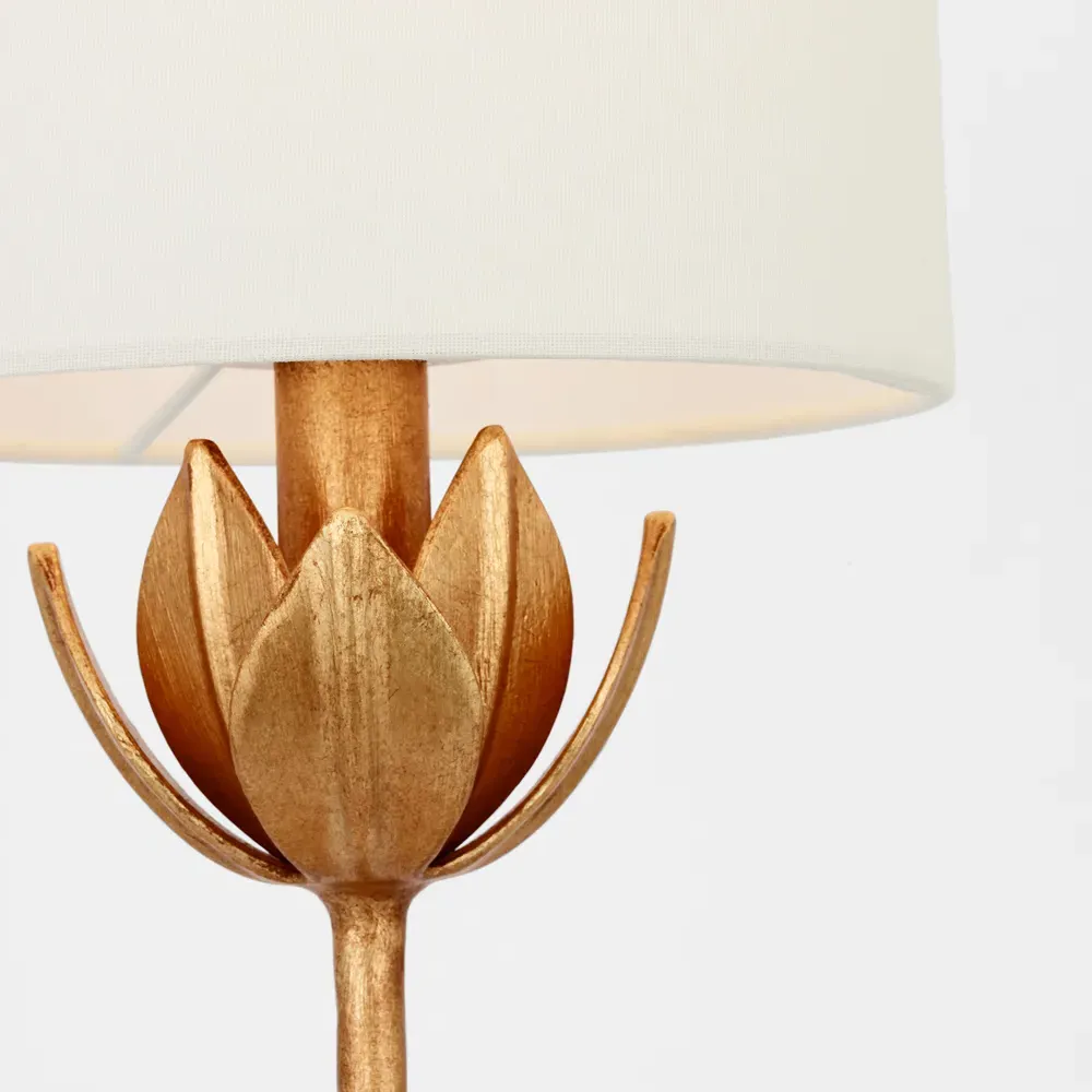 Alberto Regency Table Lamp - Antique Gold, Linen