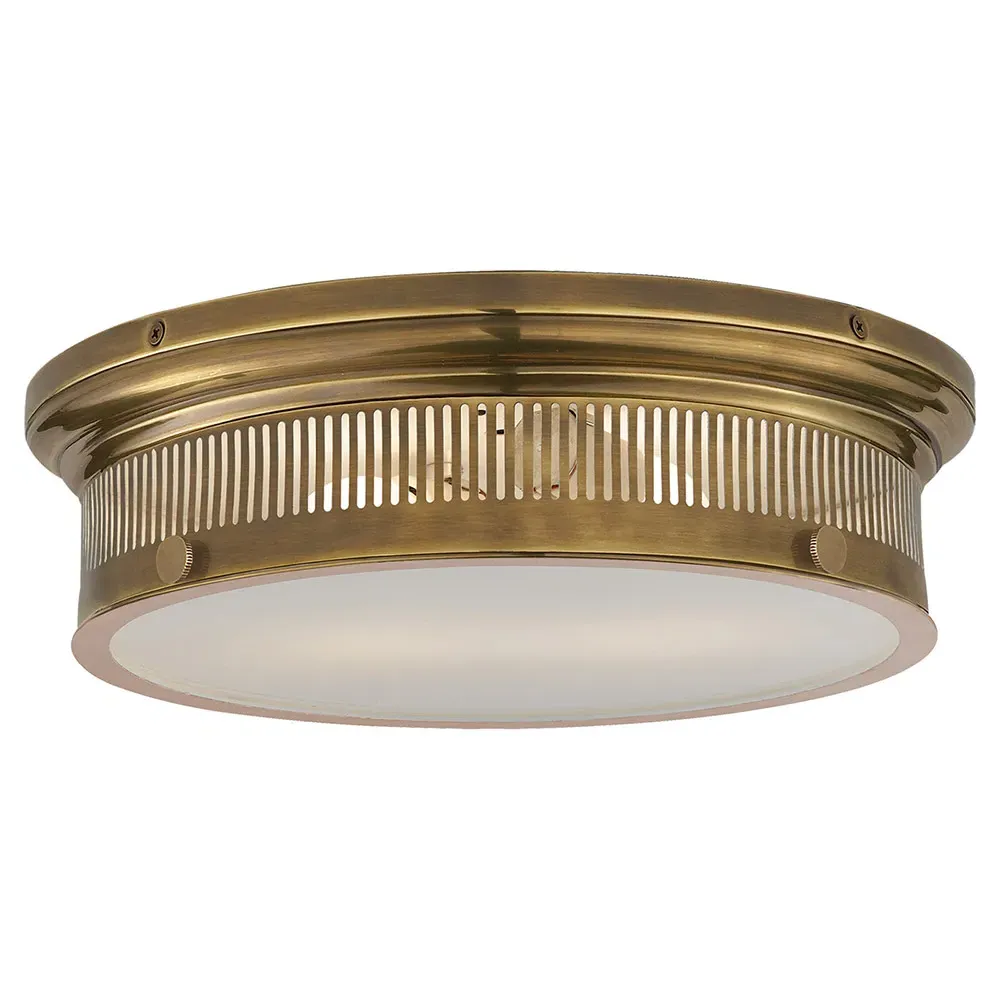 Alderly Large Flush Mount - Antique Brass, Metal