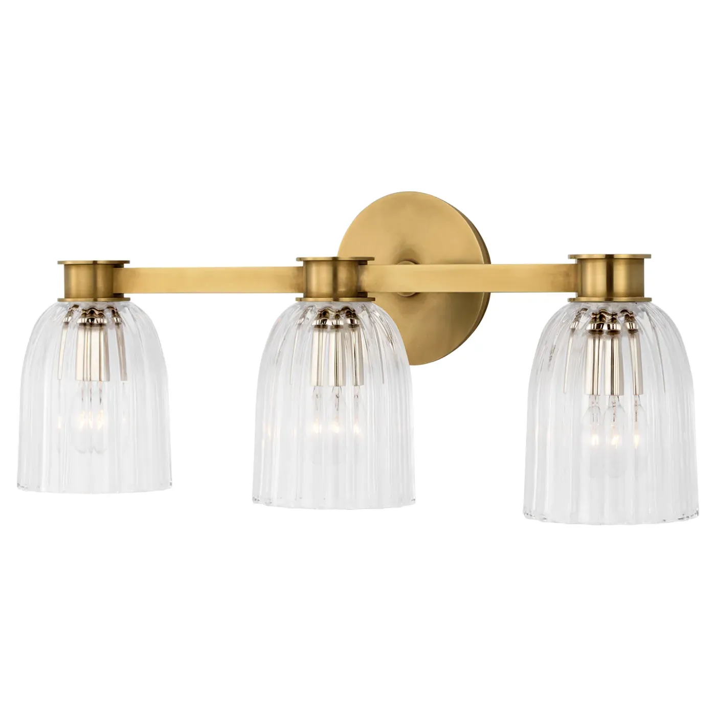 Asalea Triple Vanity Light - Antique Brass, Metal