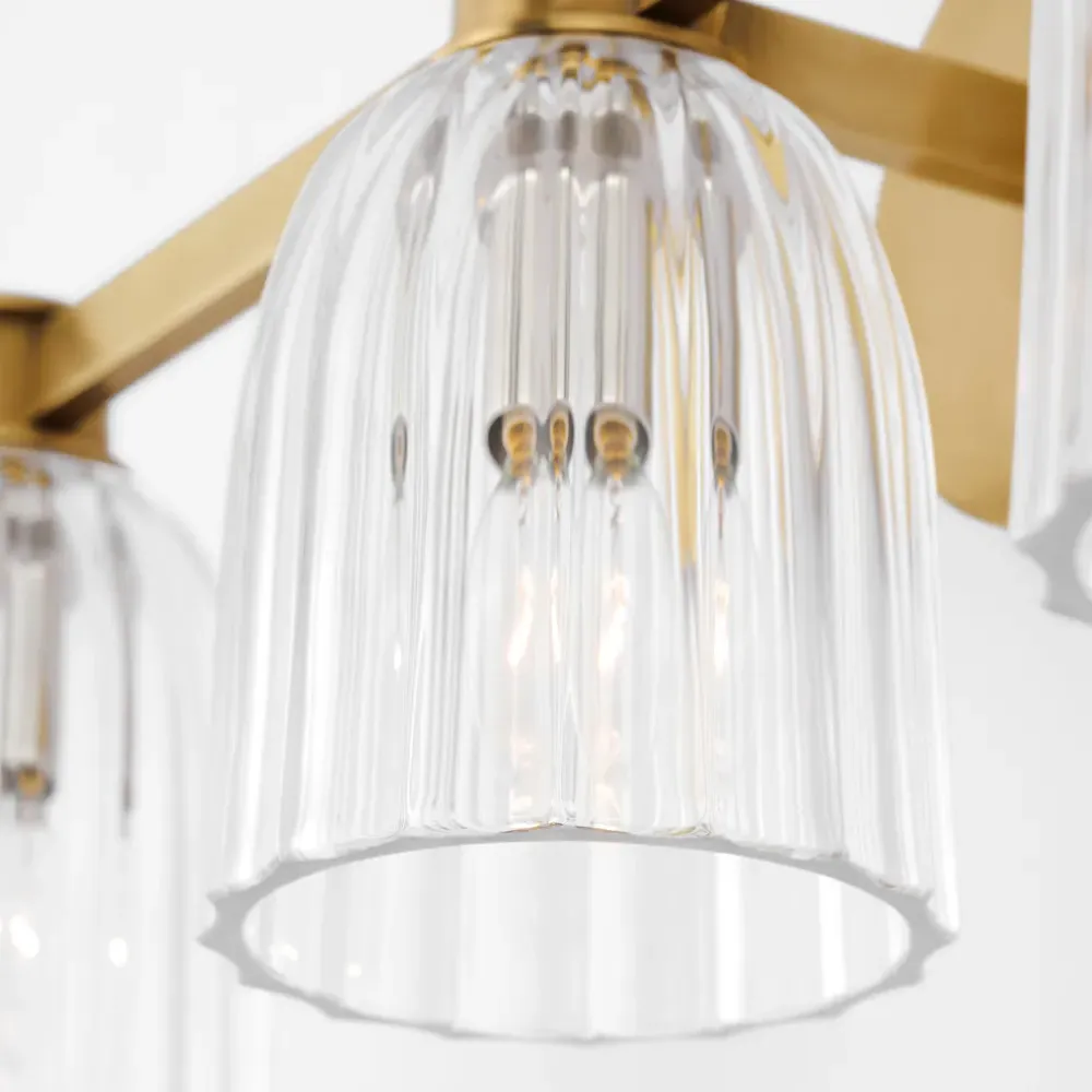 Asalea Triple Vanity Light - Antique Brass, Metal