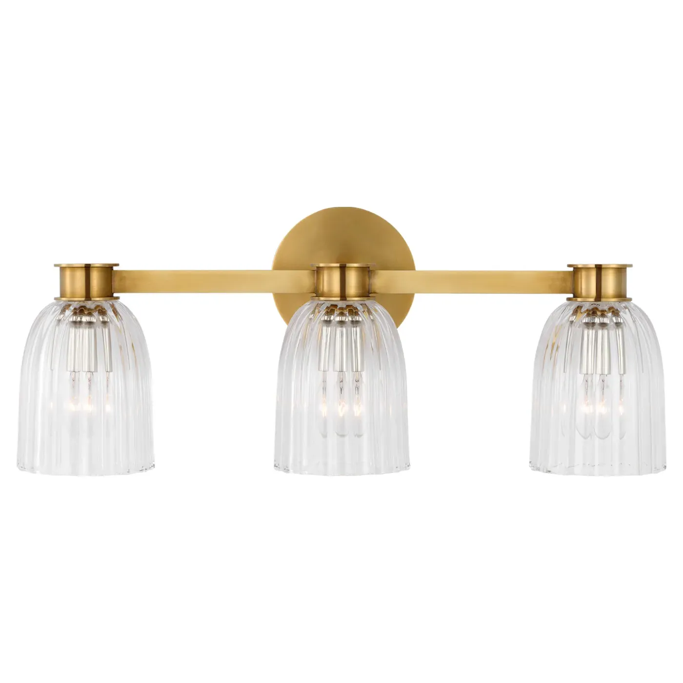 Asalea Triple Vanity Light - Antique Brass, Metal image