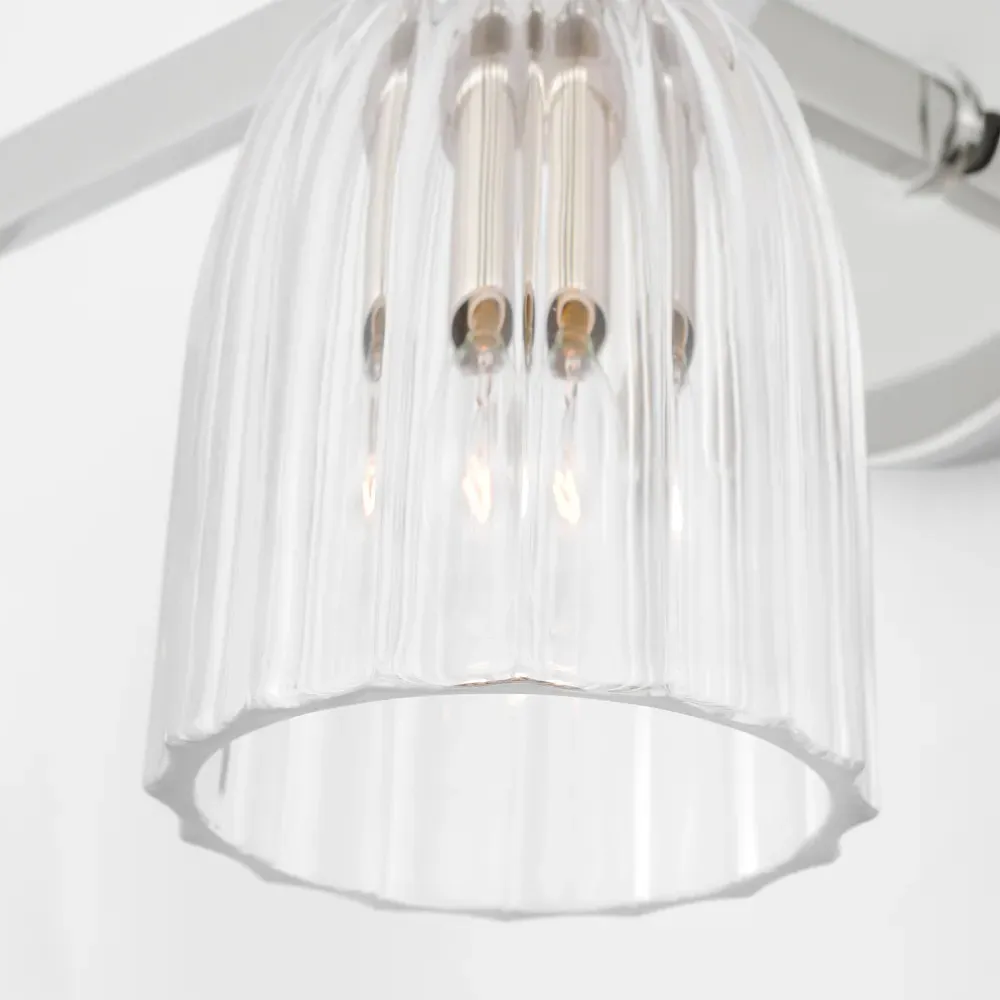 Asalea Triple Vanity Light - Polished Nickel, Metal