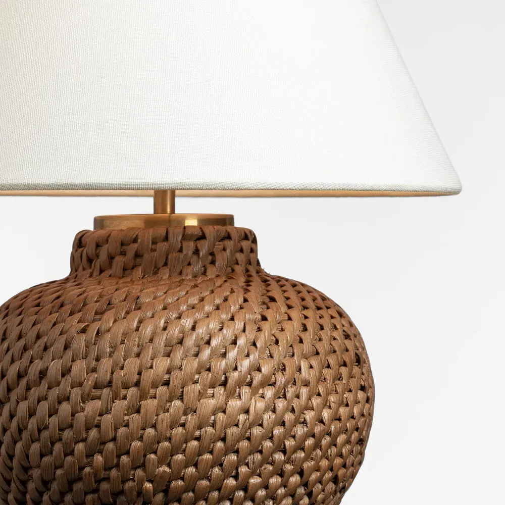 Avedon Cordless Table Lamp - Natural, Rattan