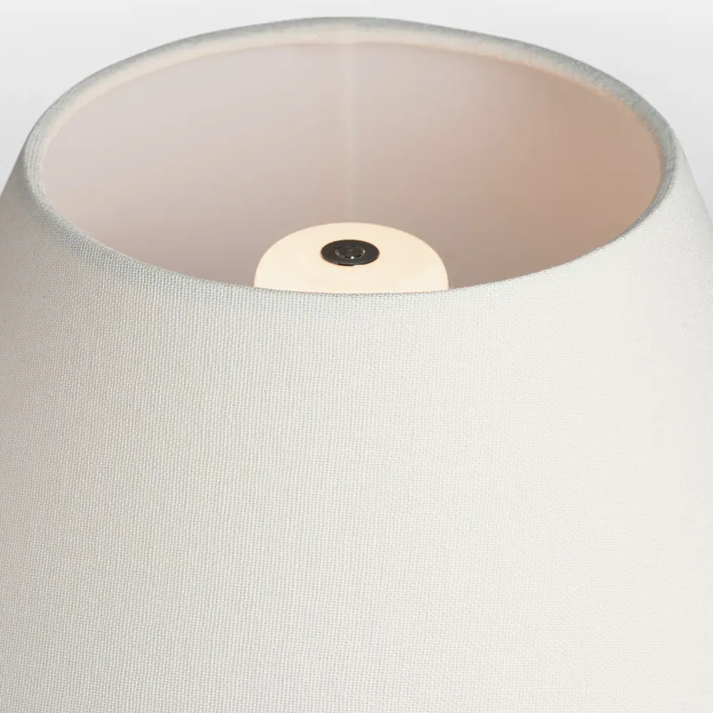 Avedon Cordless Table Lamp - Plaster White, Rattan