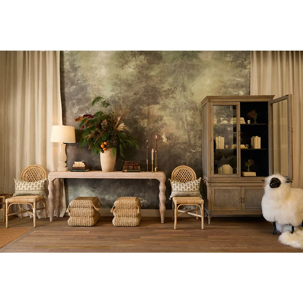 Balustrade Table Lamp with Linen Shade - White, Alabaster