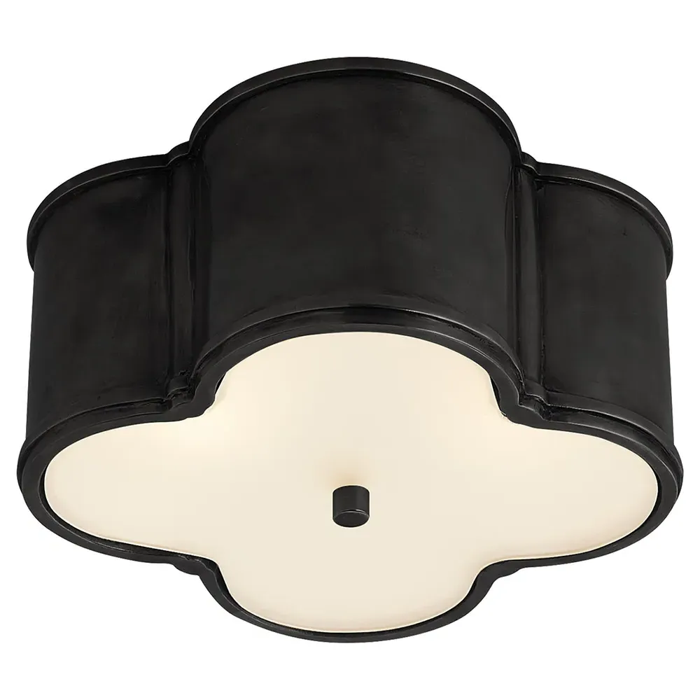 Basil Small Flush Mount - Gun Metal, Metal image