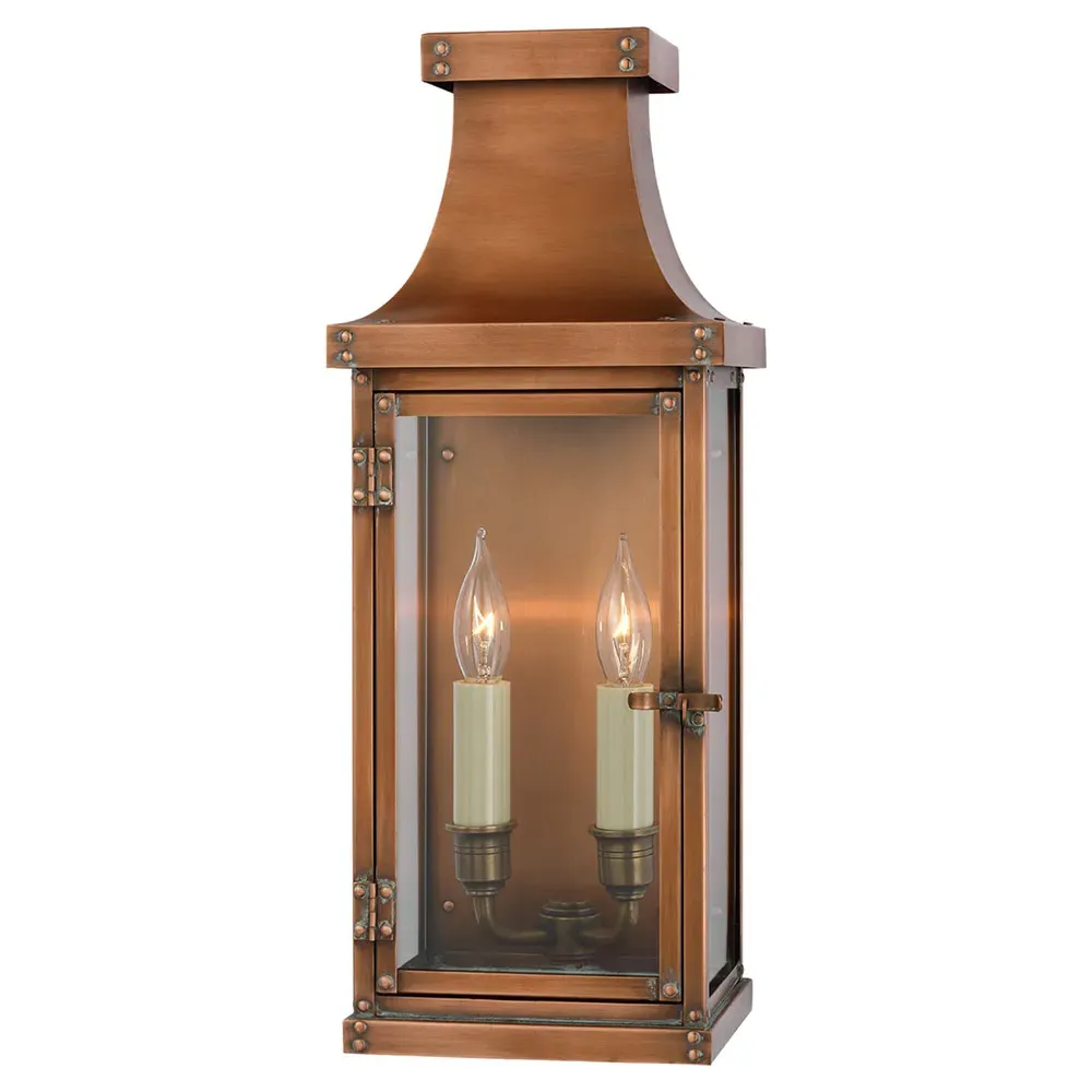 Bedford Medium Wall Lantern - Natural Copper, Metal