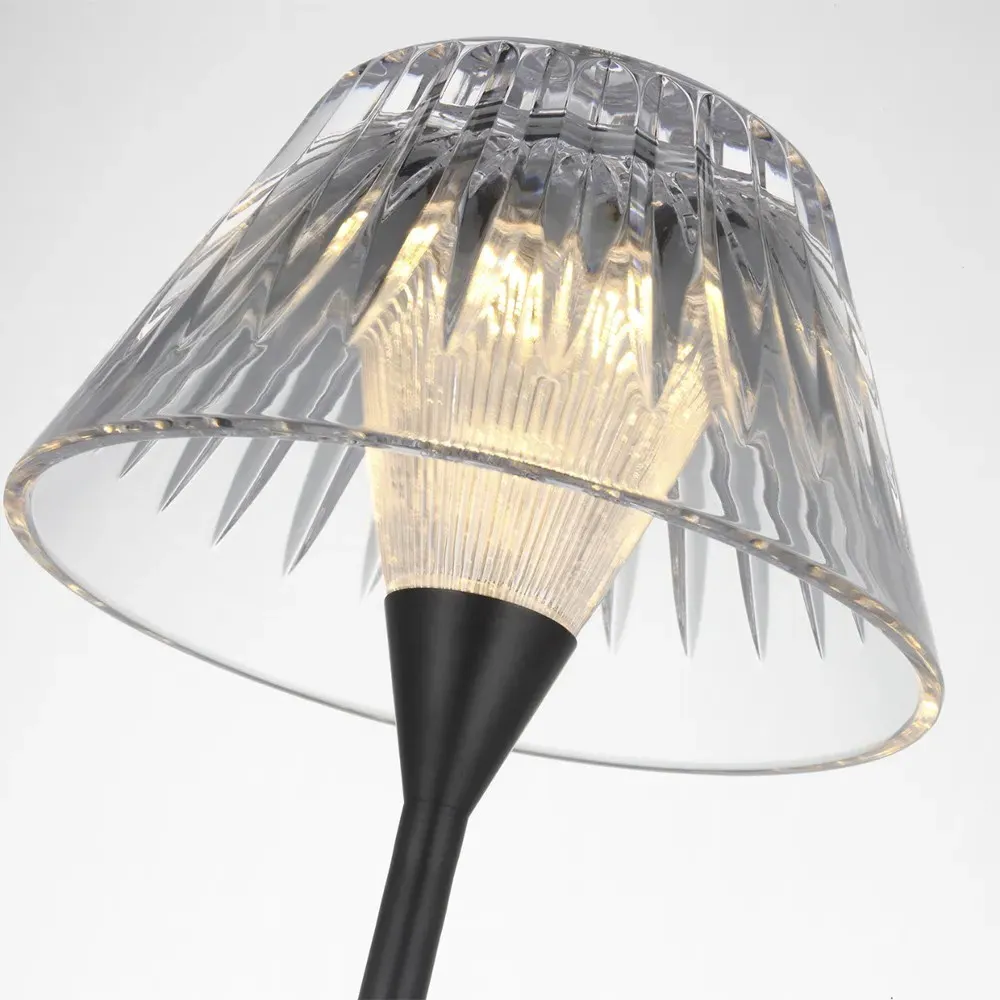 Blaze Crystal Shade Rechargeable Table Lamp - Bronze, Brass