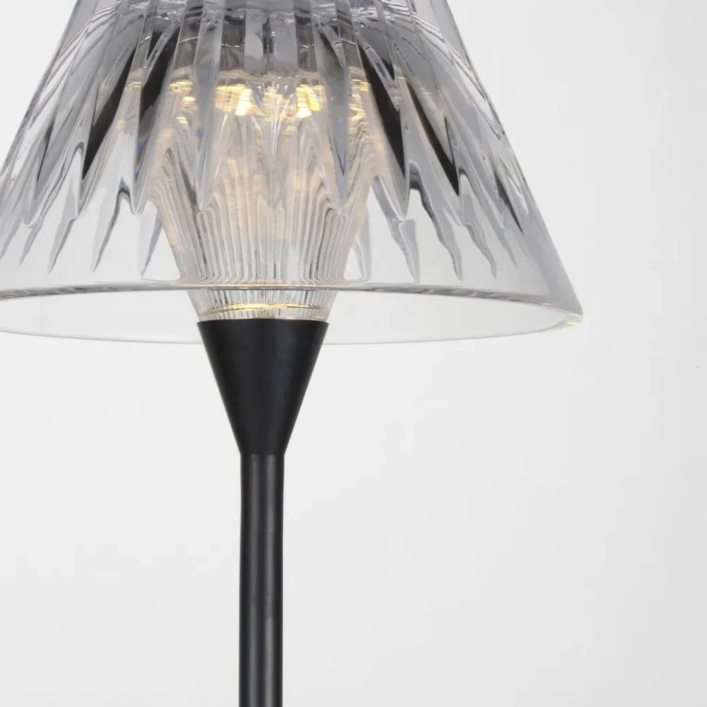 Blaze Crystal Shade Rechargeable Table Lamp - Bronze, Brass