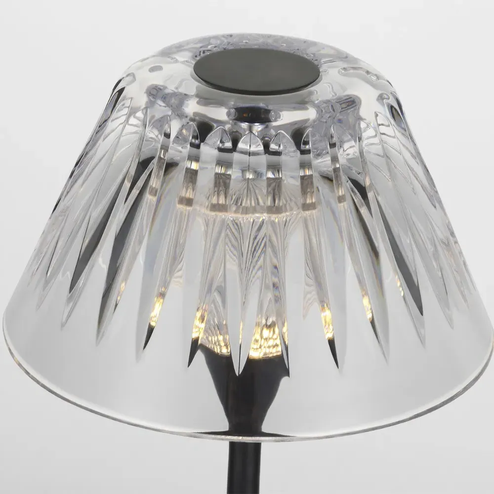 Blaze Crystal Shade Rechargeable Table Lamp - Bronze, Brass