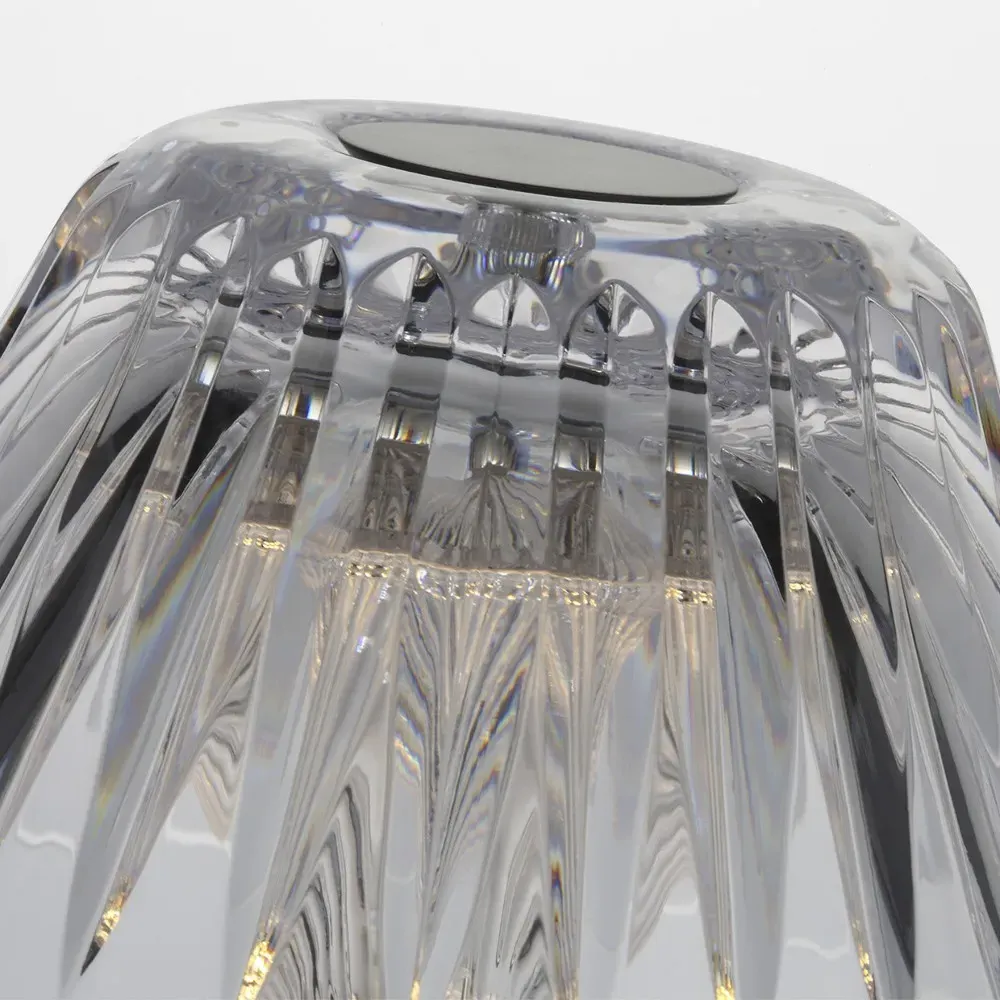 Blaze Crystal Shade Rechargeable Table Lamp - Bronze, Brass