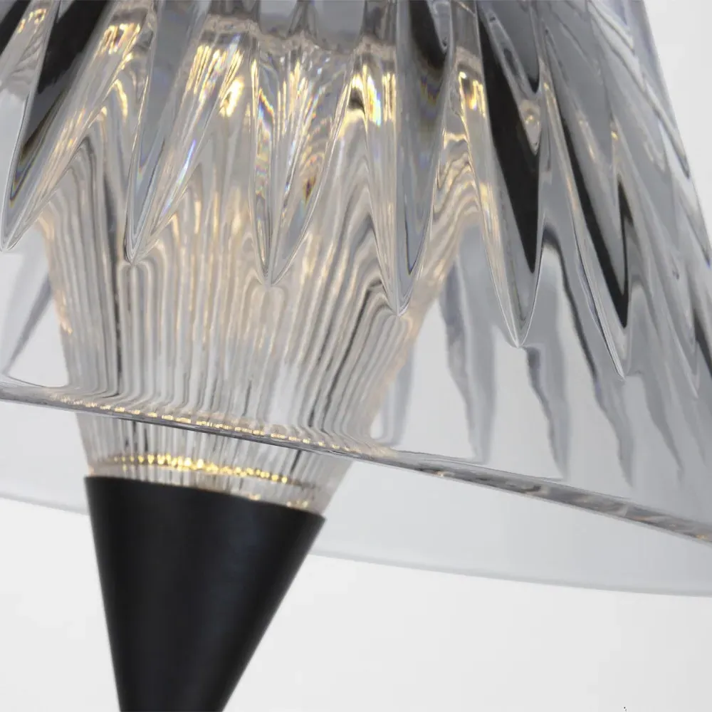 Blaze Crystal Shade Rechargeable Table Lamp - Bronze, Brass