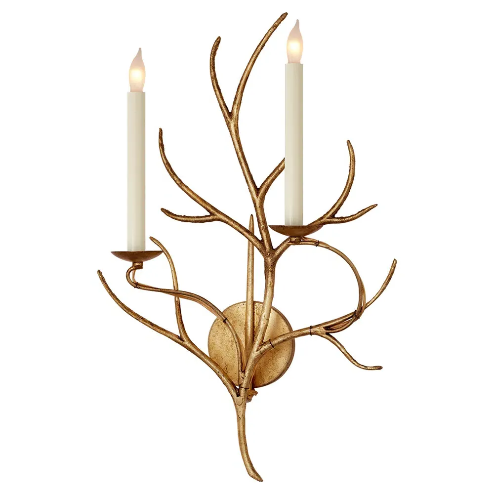 Branch Rustic Lodge Sconce - Gilded Iron image