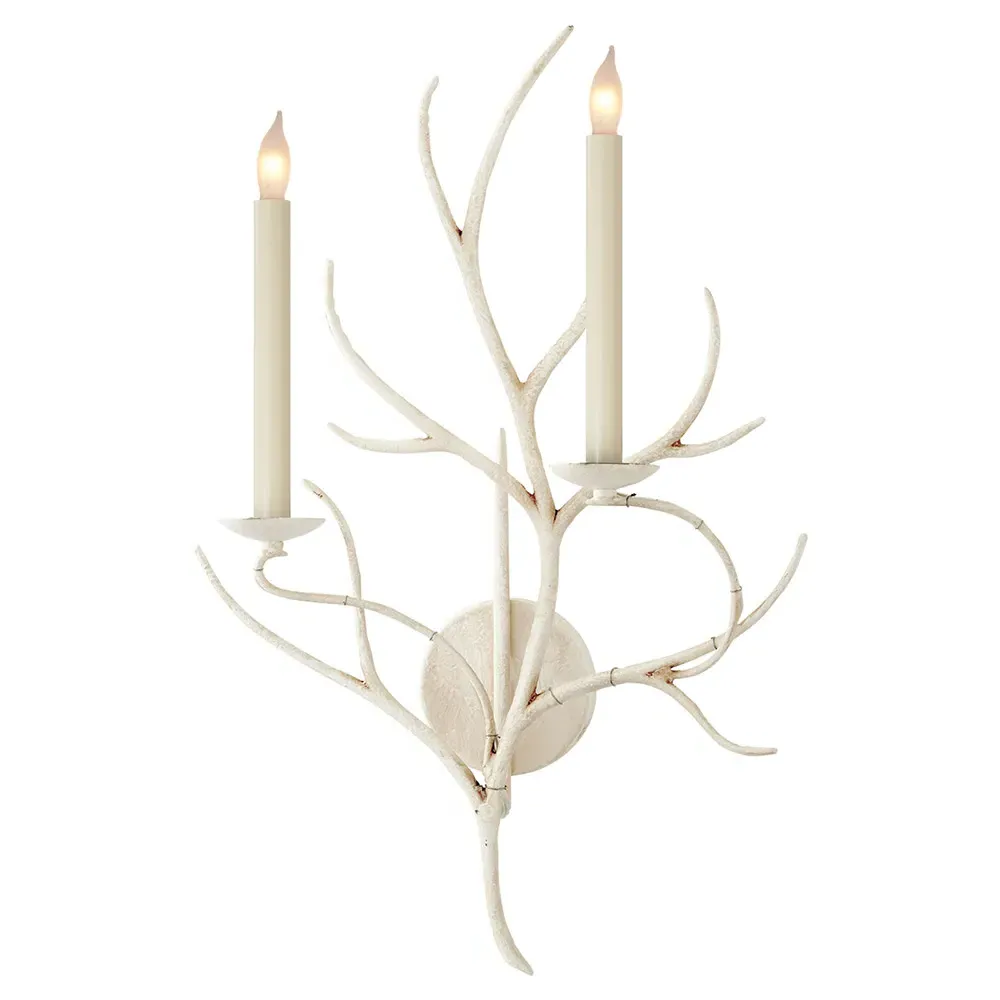 Branch Sconce - Old White, Metal