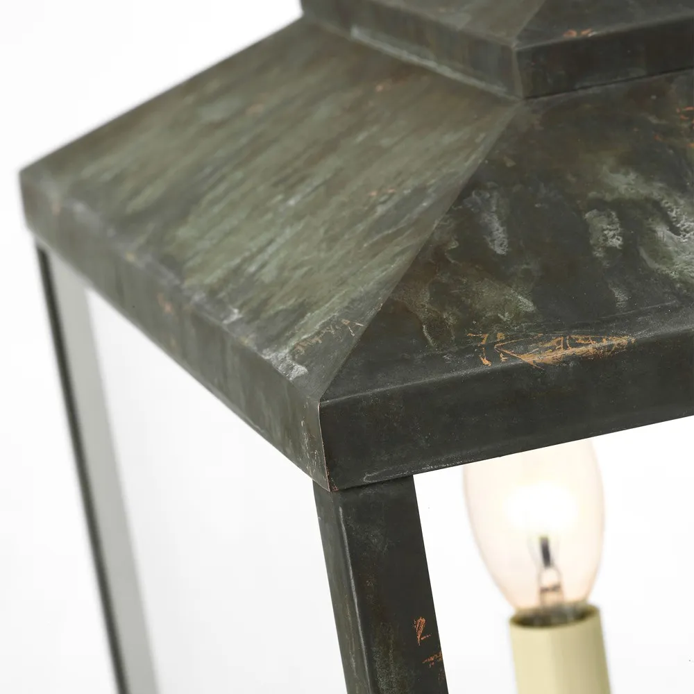 Brantley Metal Lantern - Verdigris