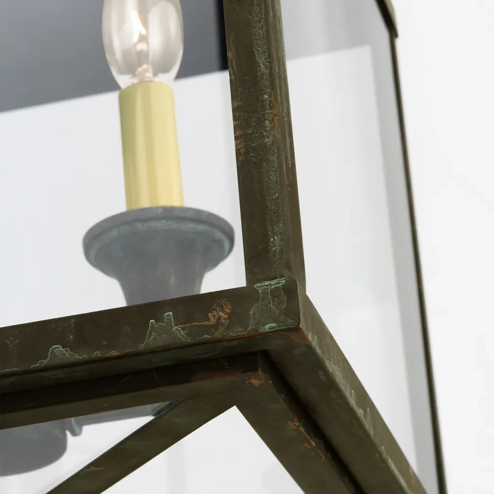 Brantley Metal Lantern - Verdigris