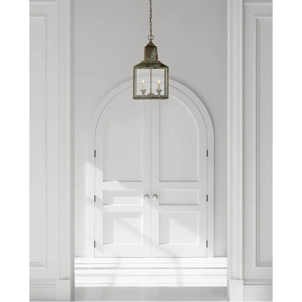 Brantley Metal Lantern - Verdigris