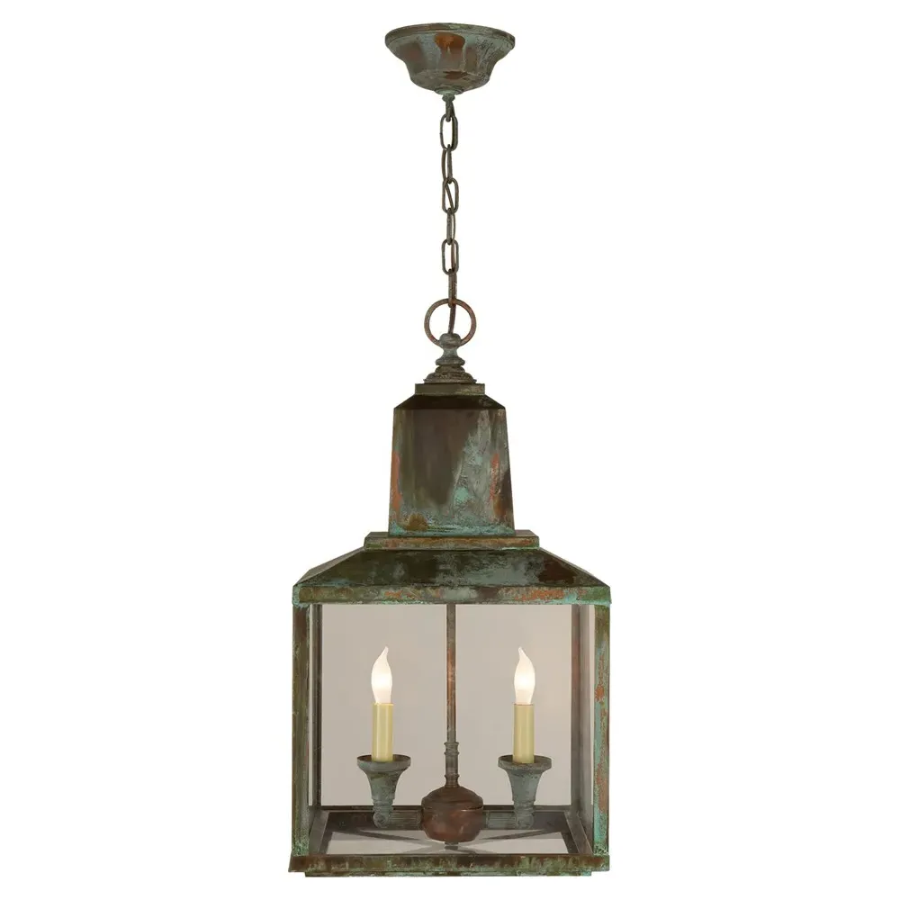 Brantley Metal Lantern - Verdigris