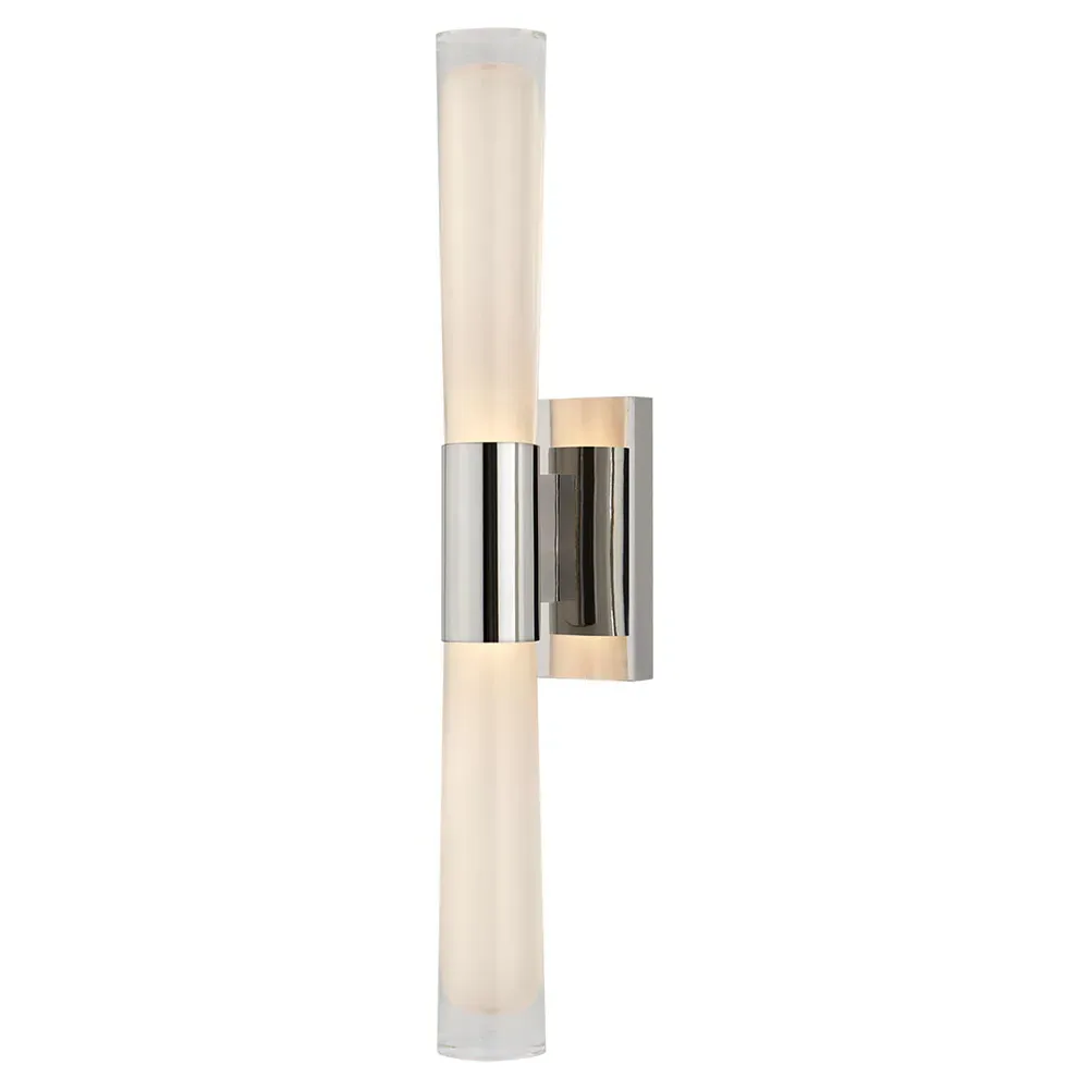 Brenta Single Sconce - Polished Nickel, White Glass image