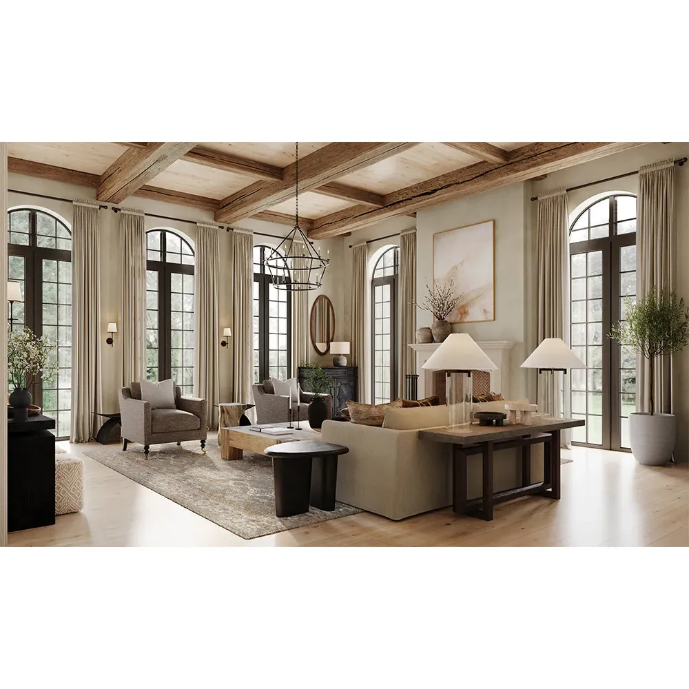 Brooks Crystal Table Lamp with Linen Shade - Gilded Iron