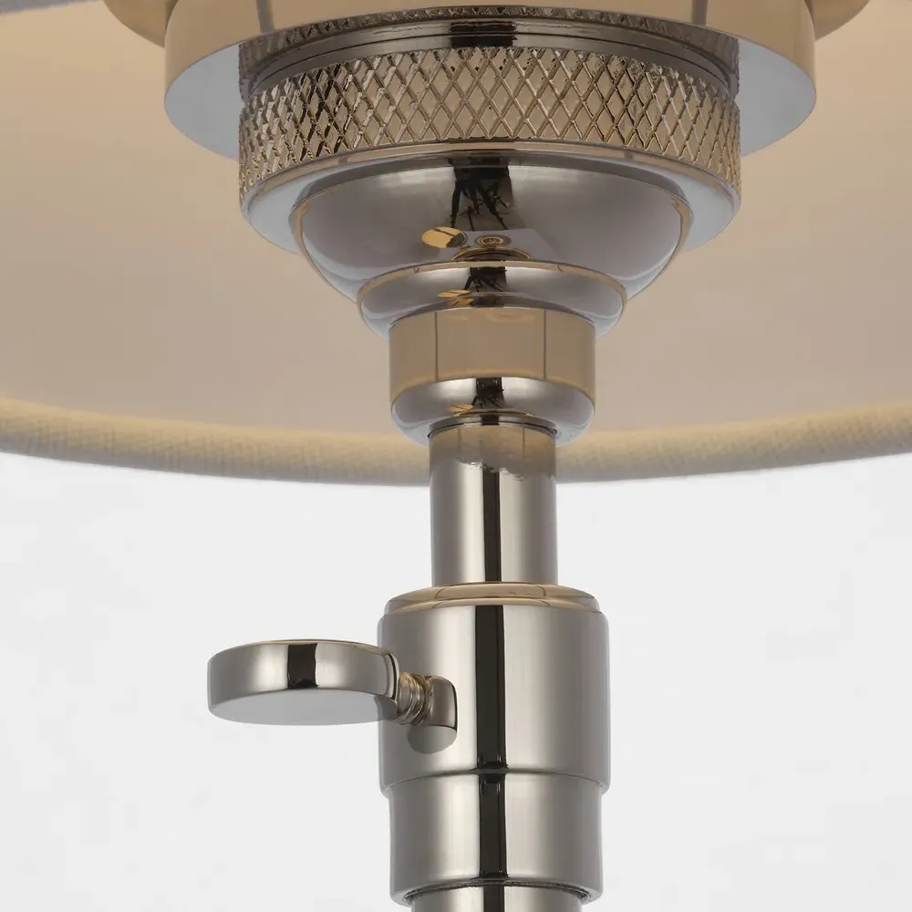 Bryant Cordless Table Lamp - Polished Nickel, Metal