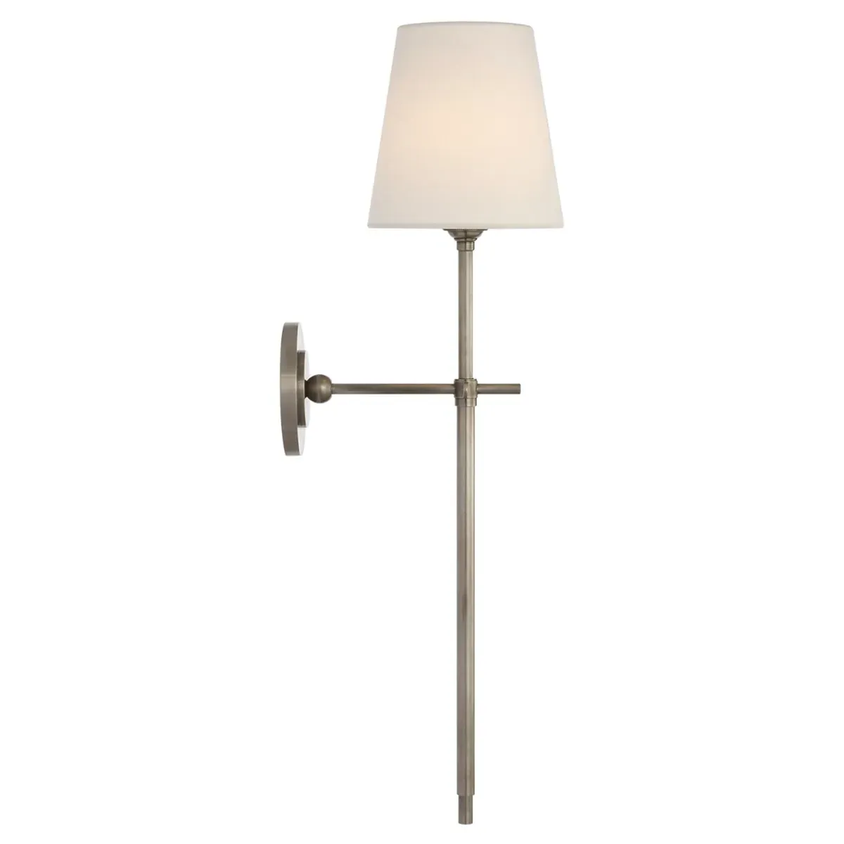 Bryant Cordless Tail Sconce - Antique Nickel, Brass