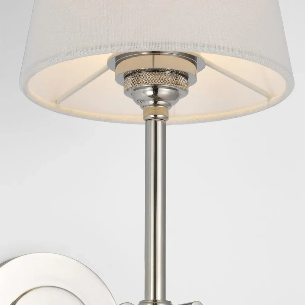 Bryant Cordless Tail Sconce - Polished Nickel, Brass