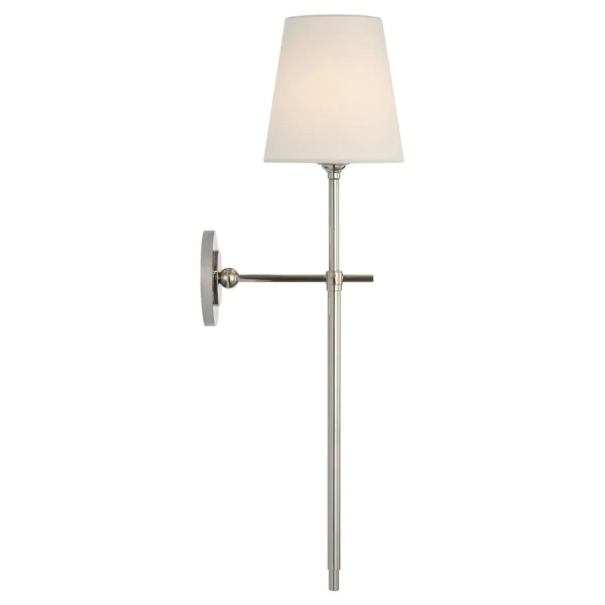 Bryant Cordless Tail Sconce - Polished Nickel, Brass
