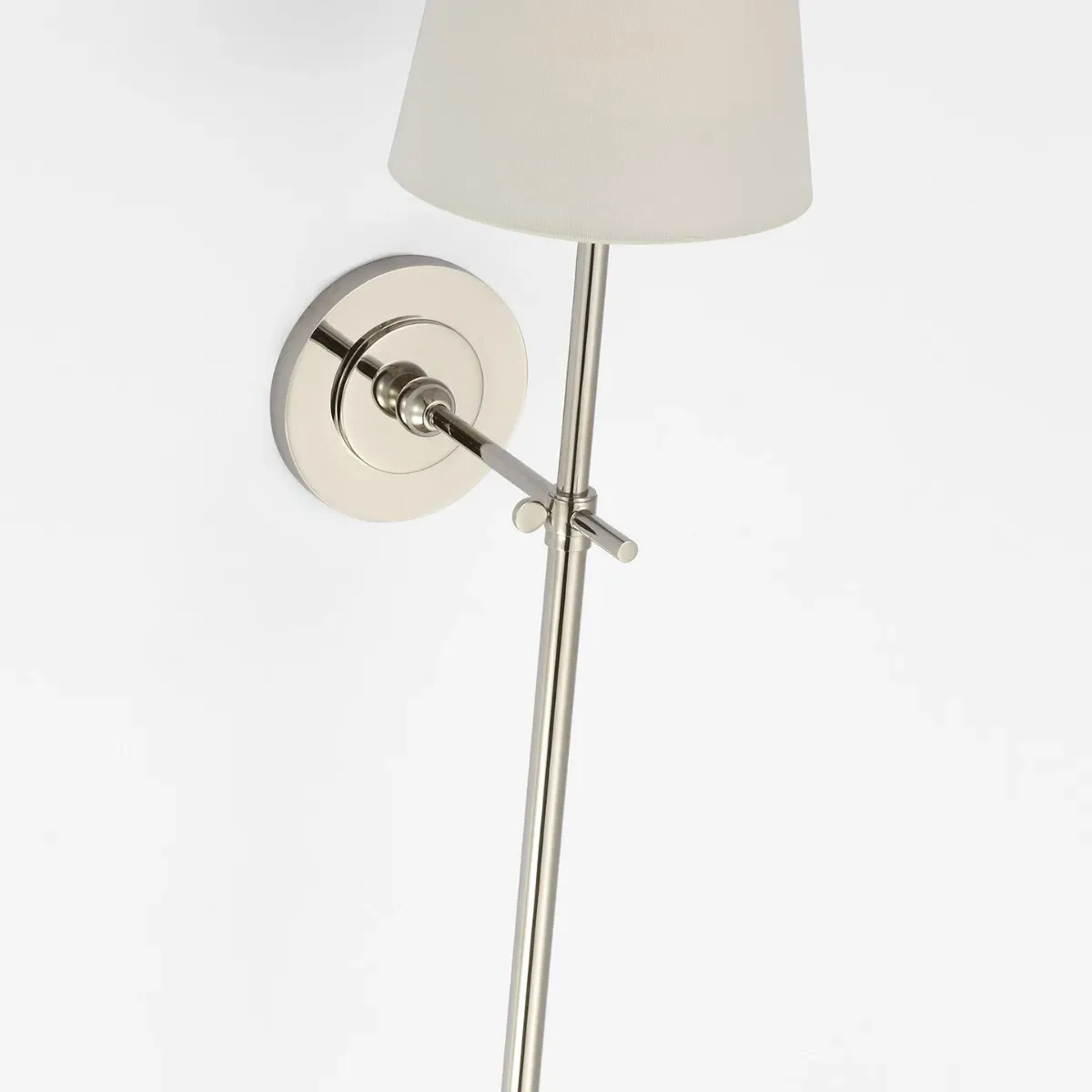 Bryant Cordless Tail Sconce - Polished Nickel, Brass