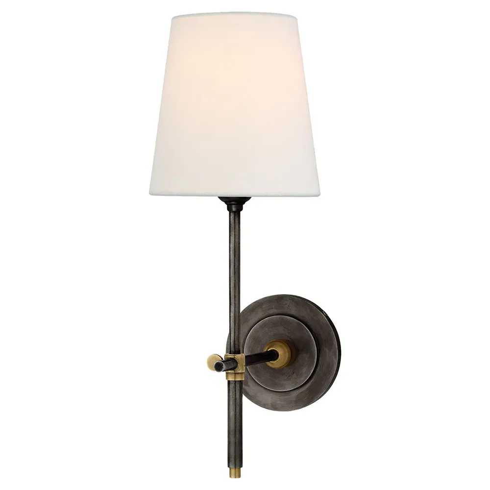 Bryant Small Sconce - Bronze, Linen