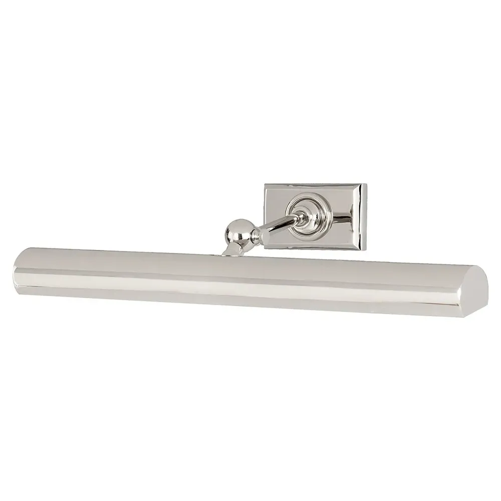 Cabinet Maker's 18" Picture Light Sconce - Polished Nickel, Metal