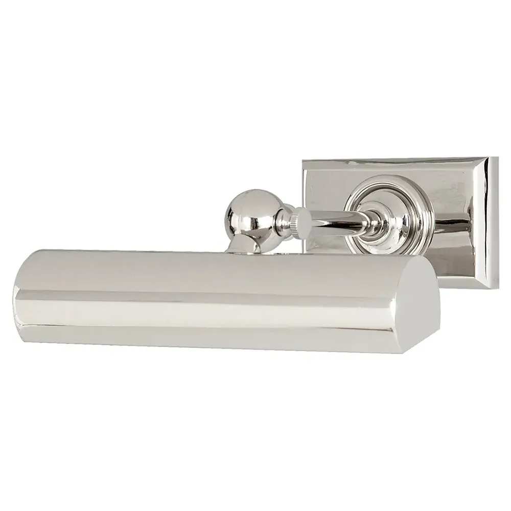 Cabinet Maker's 8" Picture Light Sconce - Polished Nickel, Metal