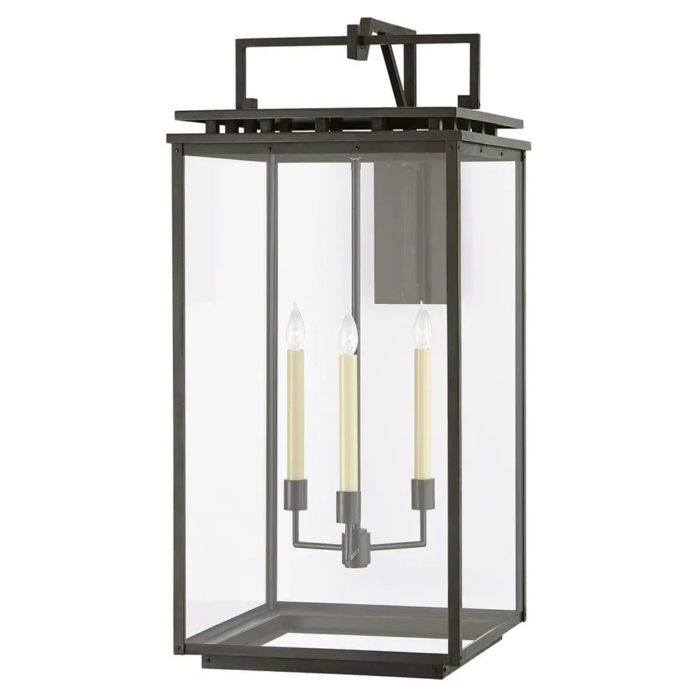 Cheshire Grande Bracketed Outdoor Wall Lantern - Black, Iron
