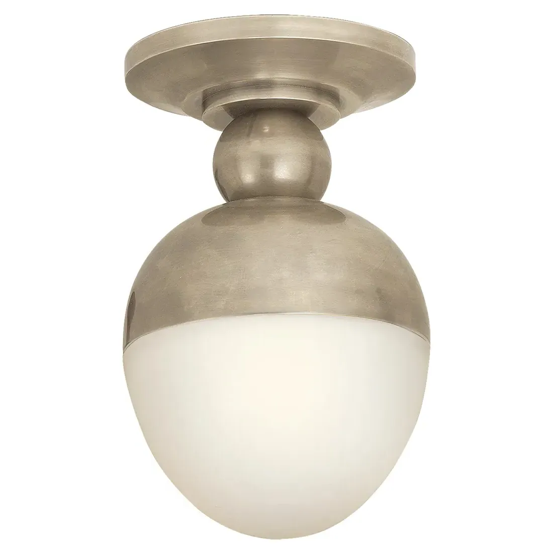 Clark Round Flush Mount - Antique Nickel, Metal