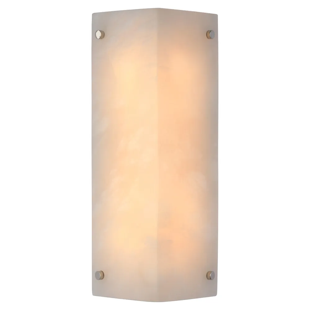 Clayton Small Sconce - Natural Alabaster, Polished Nickel image