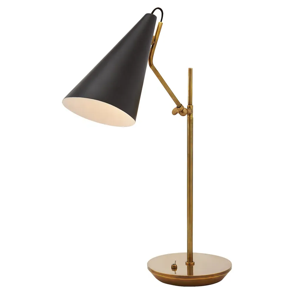 Clemente Round Table Lamp - Antique Brass, Metal image