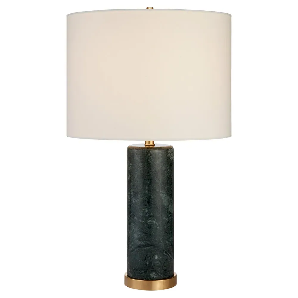 Cliff Round Table Lamp - Green, Marble