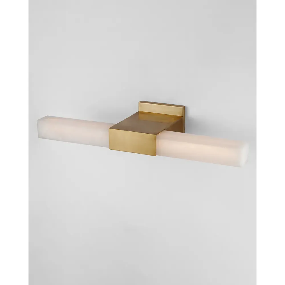 Covet Bath Sconce - Antique Brass, Alabaster