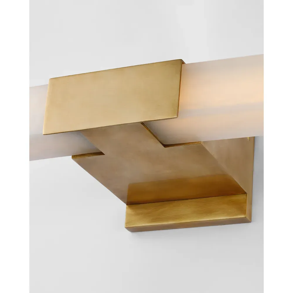 Covet Bath Sconce - Antique Brass, Alabaster