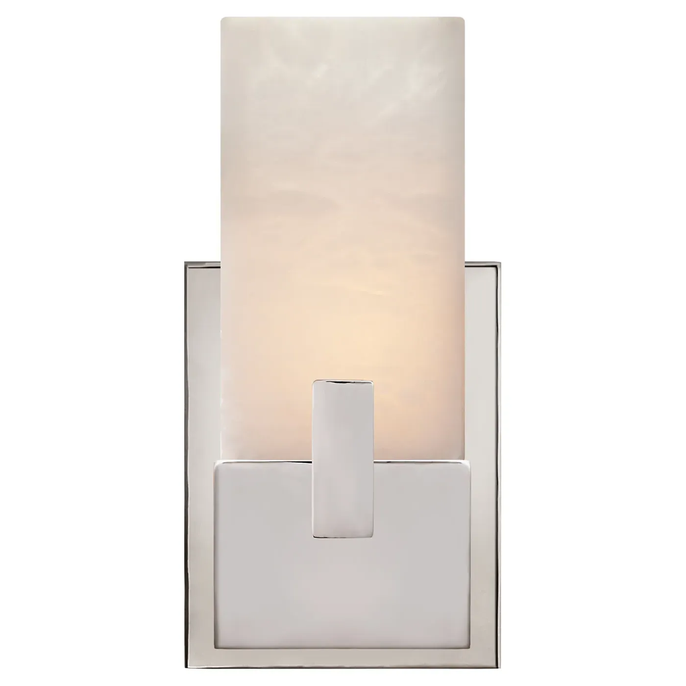 Covet Clip Bath Sconce - Polished Nickel, Alabaster