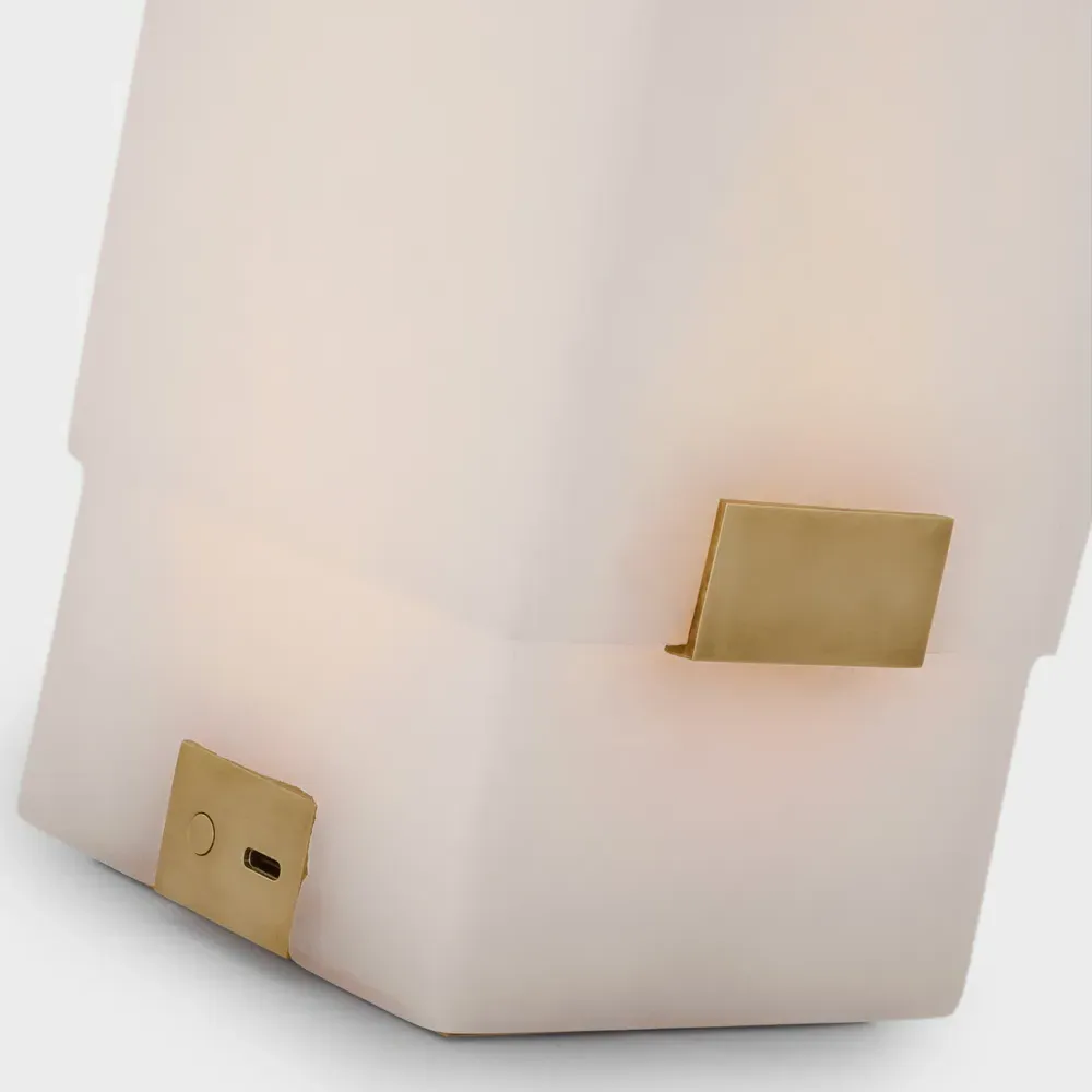 Covet Rechargeable Table Lamp - White, Alabaster