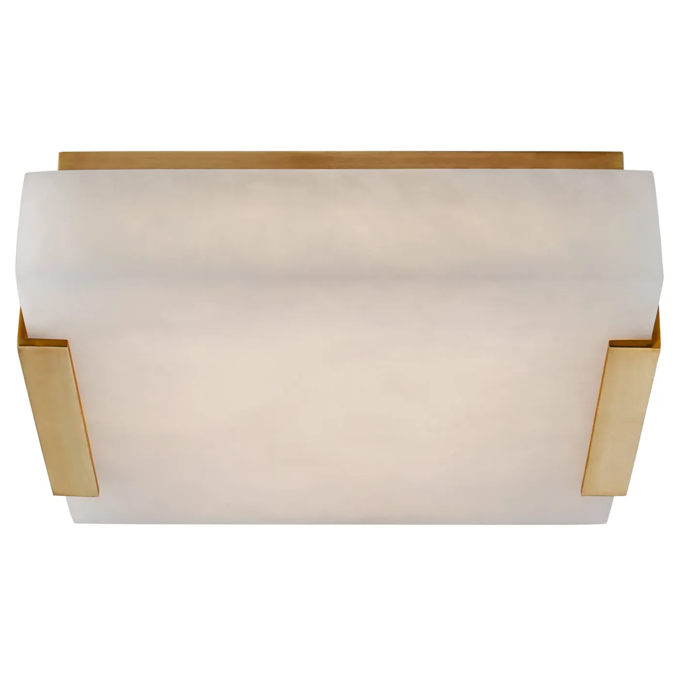 Covet Small Flush Mount - Antique Brass, Alabaster image