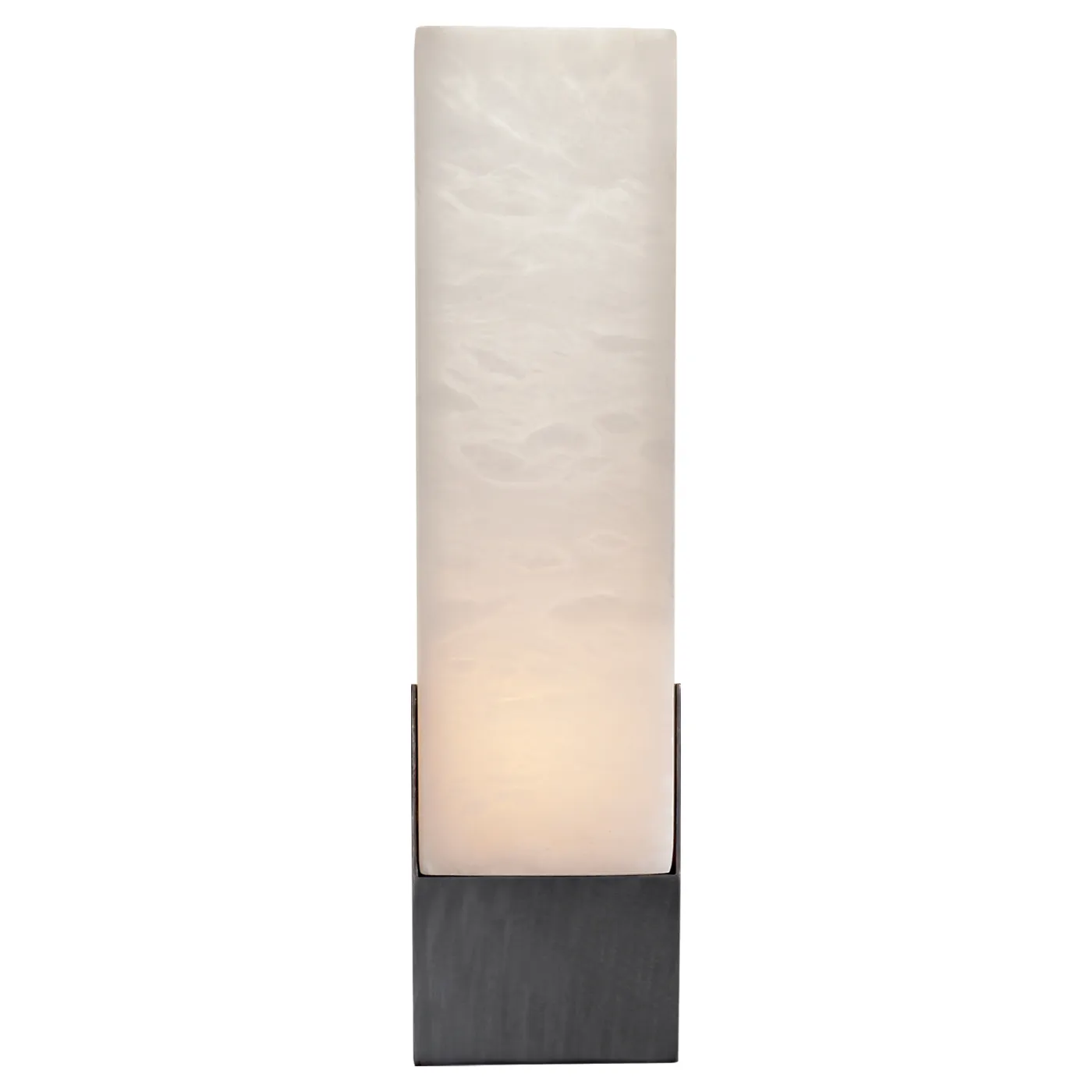 Covet Tall Box Bath Sconce - Bronze, Metal Alabaster