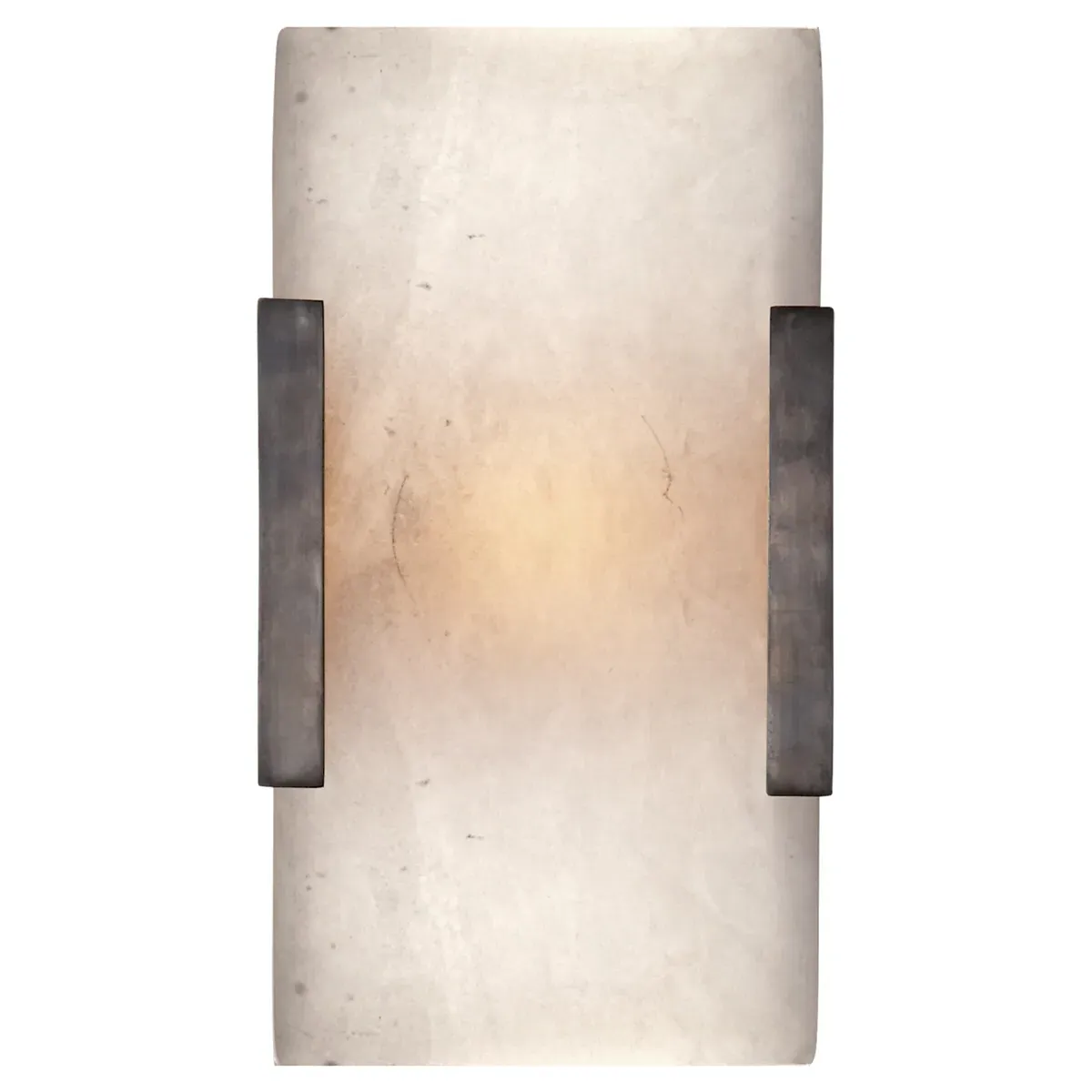 Covet Wide Clip Bath Sconce - Bronze, Alabaster