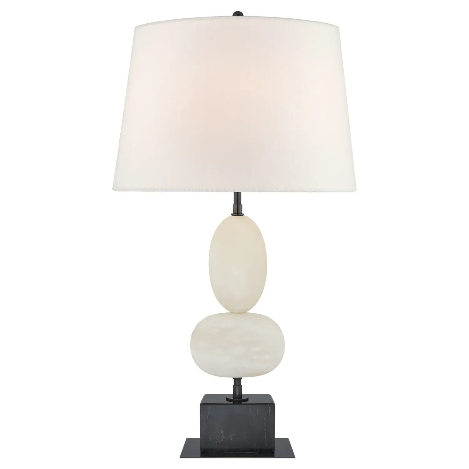 Dani Cordless Table Lamp - Alabaster, Black Marble