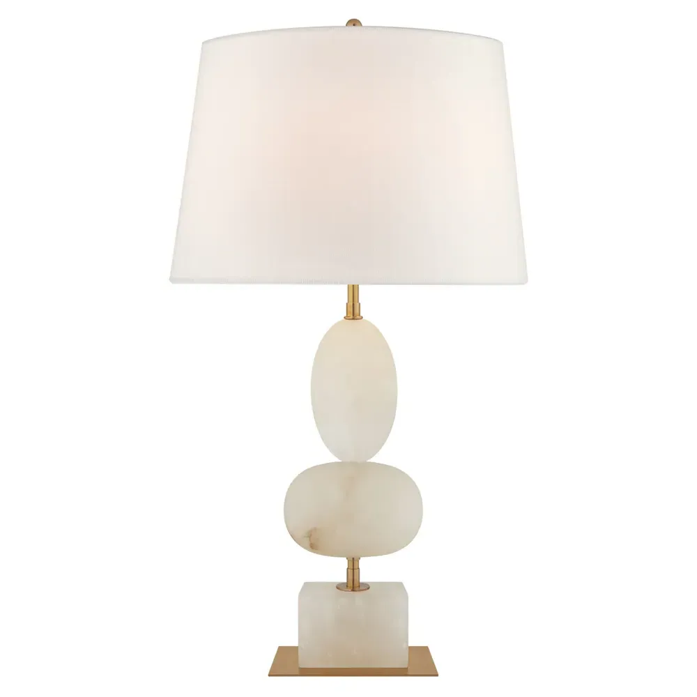 Dani Table Lamp with Alabaster Top - Natural, Marble image